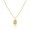 Gold Brick Studded Star Necklace