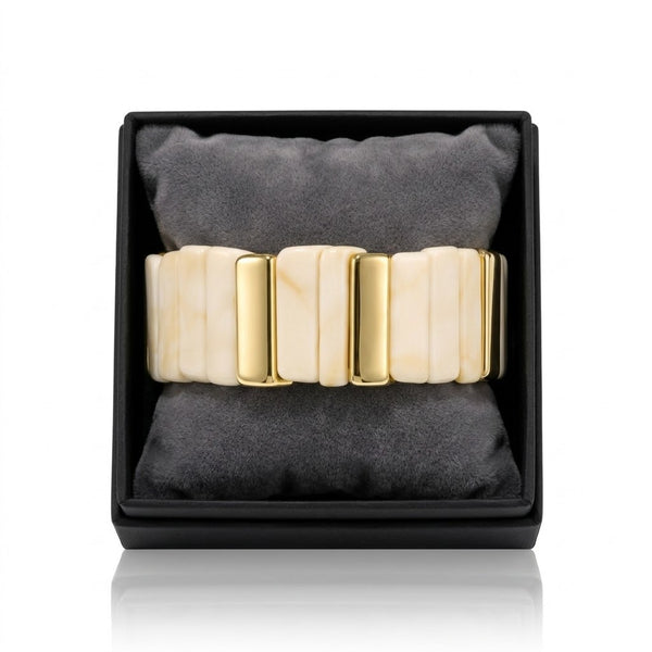 Viral Stackable Bar Bracelet - Creme