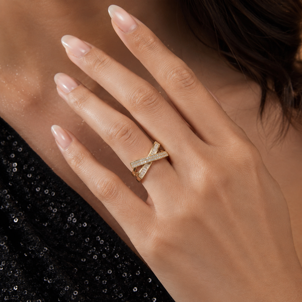 Elara Stud X Ring
