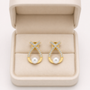 Pearl cross path Earring