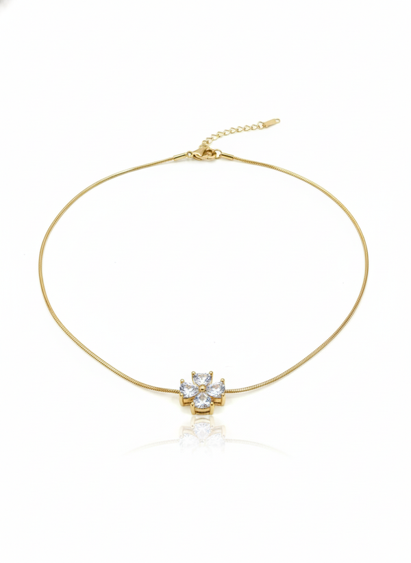 Gold-tone Crystal Pendant