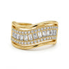 Studded Wave Band Ring