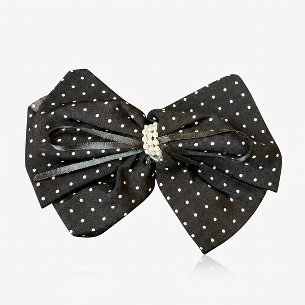 Polka Dot Hair Bow Clip for women by Fix My Hairs