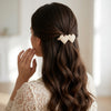 Pearl Studded Heart Hair Clip – Pearl hair barrette for women by Fix My Hairs