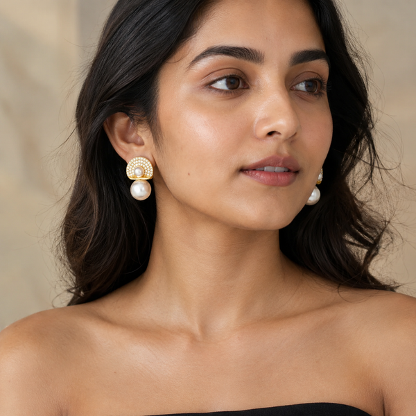 Perky Pearl Minimal Earrings