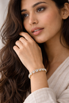 Stone Glass Heart Bracelet