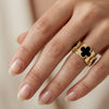 Clover stud Ring