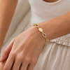 Hexa Alt Studded Link Bracelet