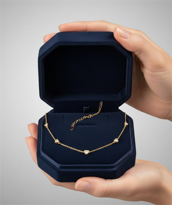 Gold Heart Charm Necklace