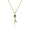 Embellished Green Tulip Necklace