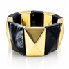 Marble Pattern Acrylic Bangle - Black