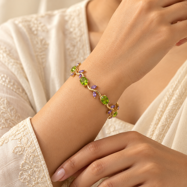 Emerald Lavi Leaf Tulip Bracelet