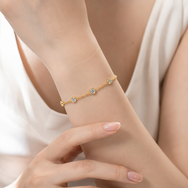 Round Crystal Accent Bracelet