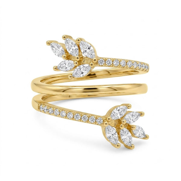 Gold Leaf Spiral Ring