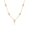Rectangle Crystal Chain Necklace
