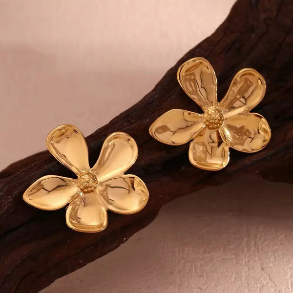 Camellia Flower Stud Earrings