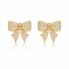 Crystal bow earring