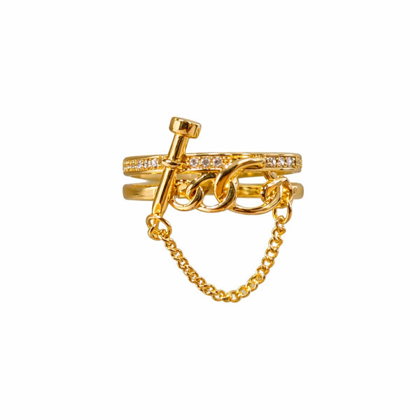 Dangling Curb Chain Ring