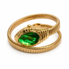 Serpenti d’Or – Green Snake Head Bangle Watch