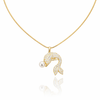 Rhinestone Studded Dolphin Necklace