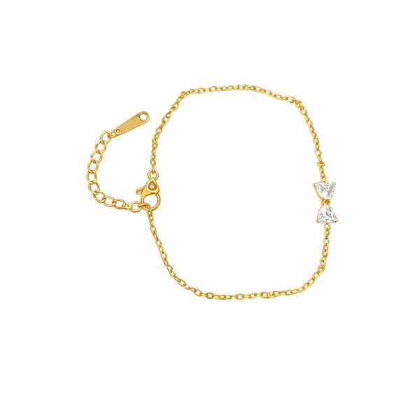 Crystal Bow Dainty Bracelet