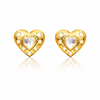 Rhinestone Stud Heart Earrings