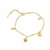 Dual heart charm bracelet