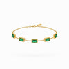 Emerald Rectangle Cut Bracelet