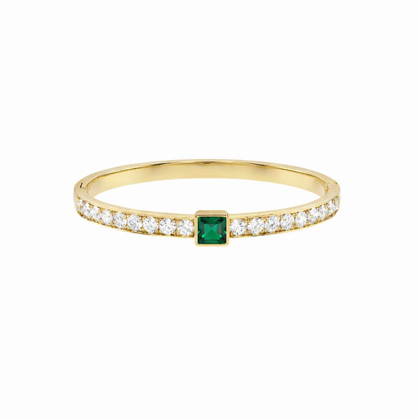 Emerald Cube Crown Bracelet