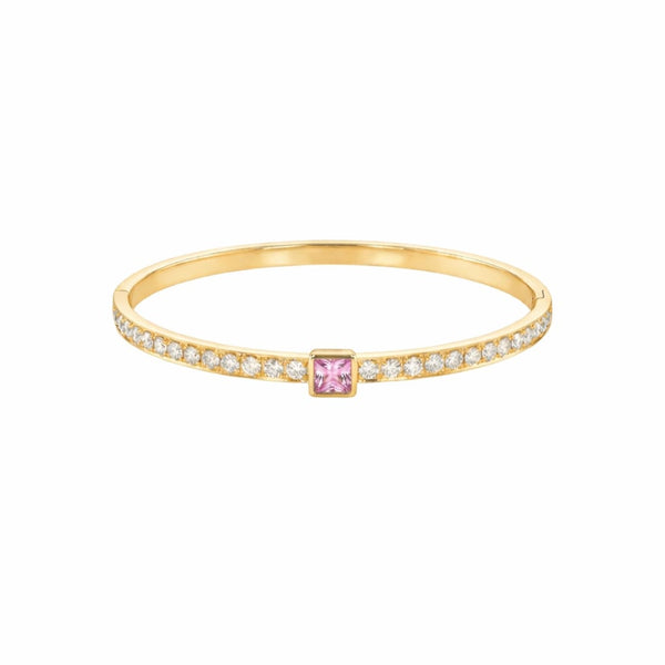 Pink Rectangle Crown Bracelet