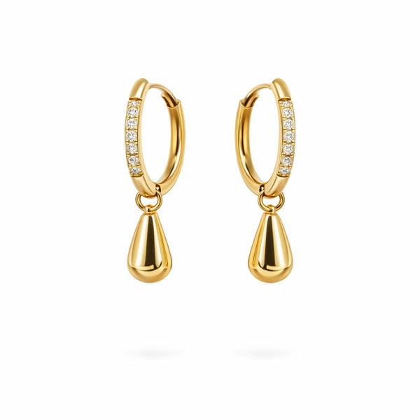 Solid Gold Drip Earrings