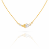 Crystal and Gold Heart Necklace