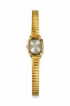 WHITE DIAL ROYALE GOLD ANALOG WATCH