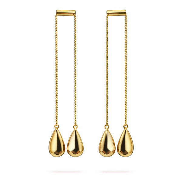Gold Drop Dangle Earrings