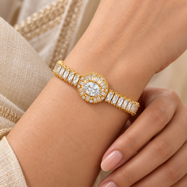 Luxe Baguette Charm Bracelet