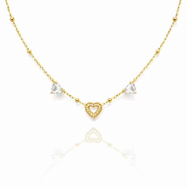 Charm Heart Crystal Necklace