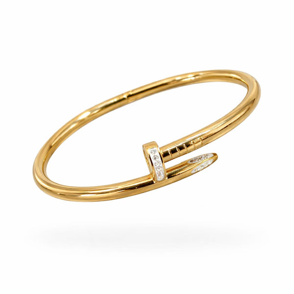 Gold Nail Curve Bracelet