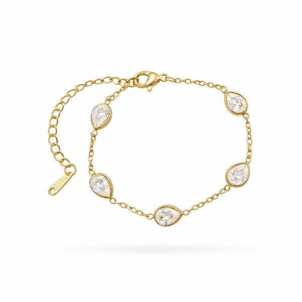 Drop Crystal Chain Bracelet