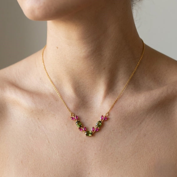 Emerald Tulip Necklace
