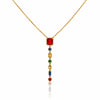 Long Glass Tassel Necklace