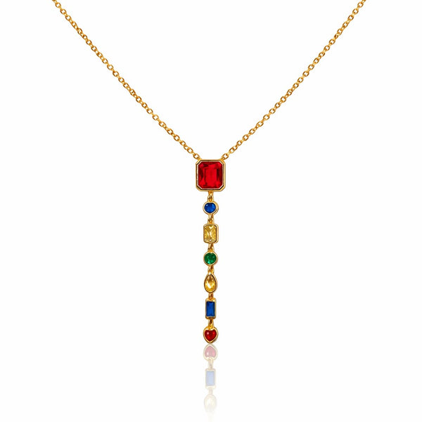 Long Glass Tassel Necklace