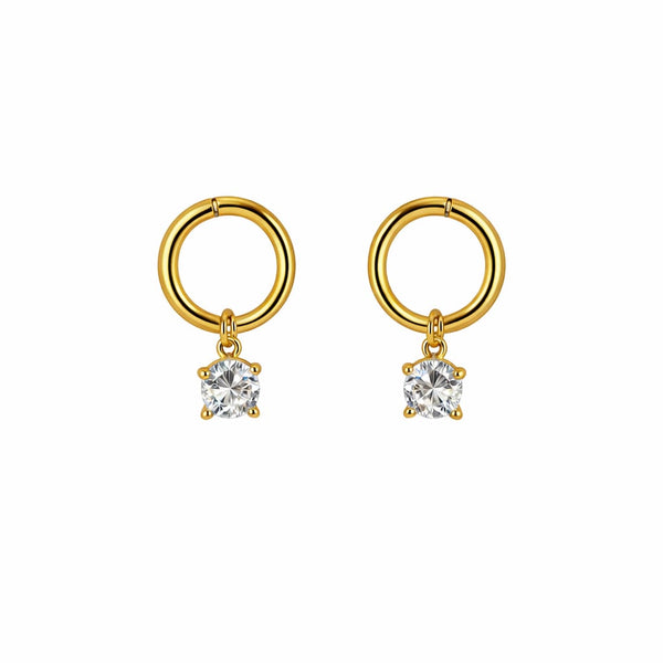 Solitaire Dangle Earrings