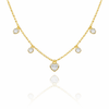 Multi Crystal Heart Necklace