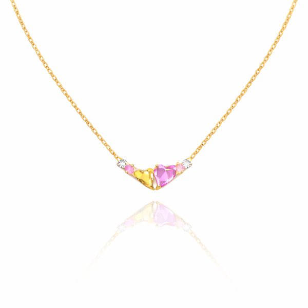 Pink Gold Heart Necklace