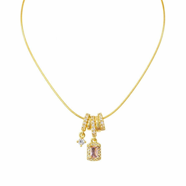 Pink Charm Star Necklace
