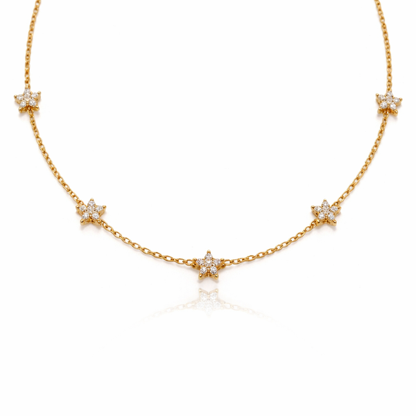 Star Charm Stud Necklace