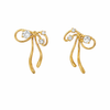 Thin Bow with crystal Earrings