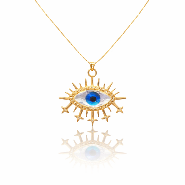 Evil Eye Statement Charm Necklace