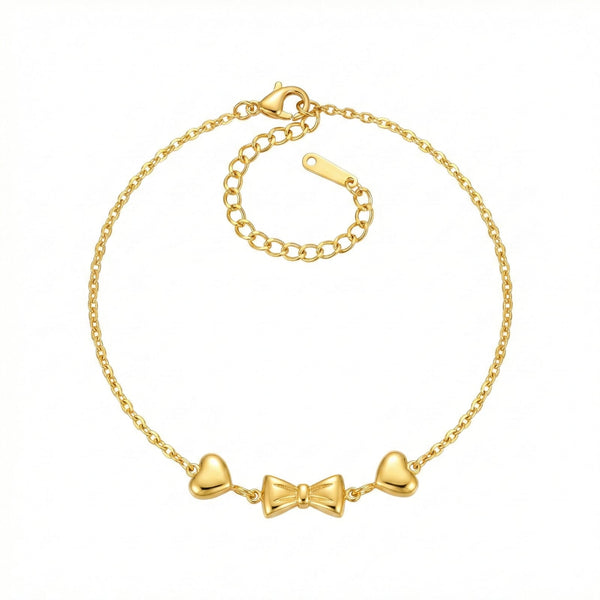 Pretty bow and heart Bracelet