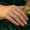 Studded adjustable crossover Ring